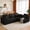 Black, variant on L Shape Modular Sectional Sofa, Modern Minimalist Corduroy Couch, Unfolds into a Bed, Comfy Compressed & Space-Efficient for Bedroom,Black