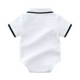 thumbnail image 4 of 3 Packs Toddler Boy Clothes Baby Bodysuit Summer Outfit Cotton Polo Pajamas Romper Jumpsuit Neutral Baby Clothes, 4 of 7