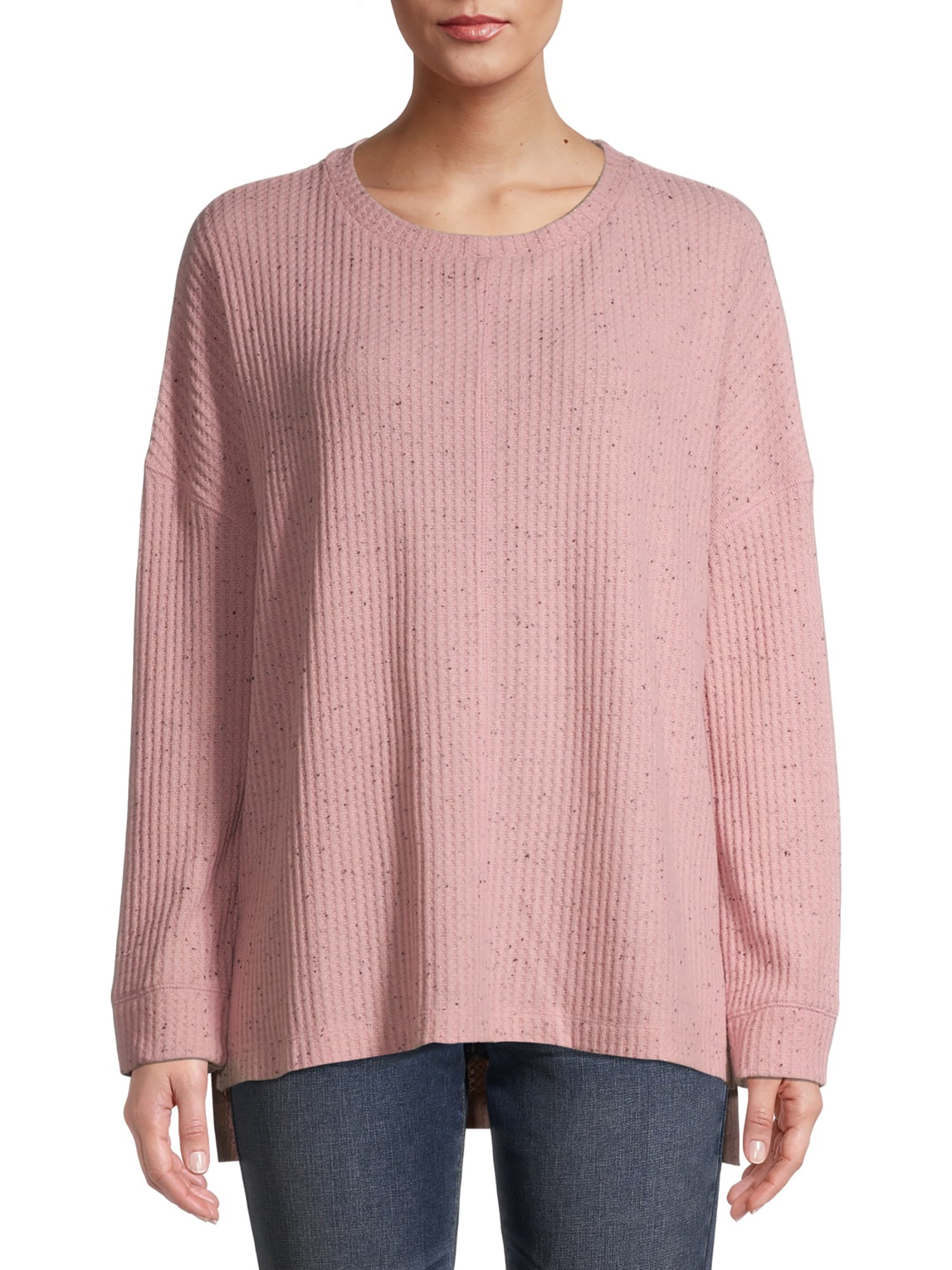 Tru Women's Long Sleeve Waffle Tunic 