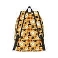 thumbnail image 2 of Naloa Halloween Ghost Pumpkin Canvas Backpack for Men Women Rucksack Casual Travel Daypack College Tote Satchel Bookbag for Teens-Medium, 2 of 7