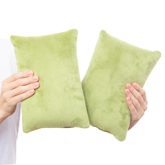 1 MIDDLE ONE 2 Pack Petit Oreiller en Mousse à Mémoire de Forme Mini Oreiller 11 X 7 Pouces pour Voyage Sieste et Soutien Lombaire Genou Petit Coussin pour Chiens (Vert Sauge)