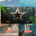 thumbnail image 5 of 1 Pcs 2D Flat License Plate Covers & Frames, Star on Weathered For Decorative Front, Waterproof For Decoration Aluminum License Plate Covers & Frames Cover For Men Women, 12" X 6", 5 of 7