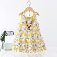 thumbnail image 7 of Spazoro Little & Big Girls A-Line Dress, Floral Print 2025 New Style Crew Neck Sleeveless Summer Dresses for Child Girls Yellow Size 14 T, 7 of 7