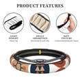 thumbnail image 2 of XMXT Boho Decor Geometric Patterns Steering Wheel Cover, Elastic Non-Slip Universal Fit Car Decor Accessories Protector for Auto SUV Trucks, 2 of 8