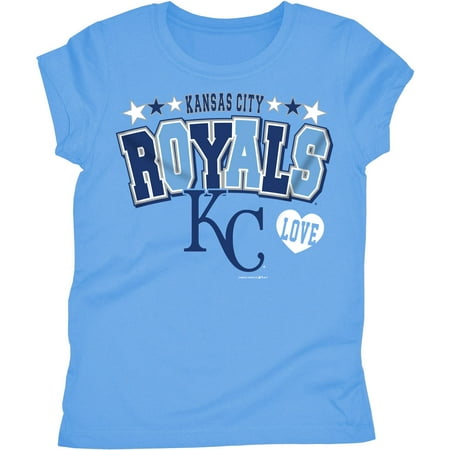 Kansas Girl - MLB Kansas City Royals Girls Short Sleeve Team Color Graphic Tee