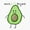 1pcs, variant on Avocadon'T Try Me Er, Phone Decal Water Bottle Stickers Car Decals, Funny Birthday Gift