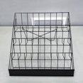 thumbnail image 4 of FixtureDisplays® 4-Tier 18.4 x 16.6 x 14.5" Wire Display Rack Literature Brochure Magazine Stand Book Tabletop Rack, 2.5" Deep Open Shelves Book Rack Signing 119361-Black, 4 of 12