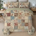 thumbnail image 3 of Davulos Plaid Patchwork Quilt for Twin Bed,2 Pieces Reversible Microfiber Summer Bedspread Coverlet Bedding Set for All Season(1 Quilt,1 Pillow Shams), 3 of 8