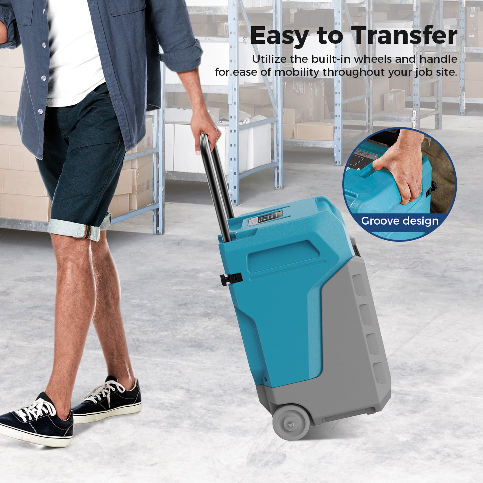 ALORAIR 170 PPD Commercial Dehumidifier with Pump, 2,100 Sq.Ft Space Cover Industrial Use Portable Dehu, with Wheels, Fit for Water Damage Restoration, Carpet Drying, Basement, Garage