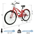 thumbnail image 2 of Ktaxon 26" Beach Cruiser Bike 7-Speed Commuter Bicycle for Mens and Womens, Red, 2 of 8