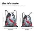 thumbnail image 2 of Balery Flamingo On The Jungle Pattern Drawstring Backpack Bag Sport Gym Sackpack Cinch Bags Pattern Drawstring Backpack Bag Sport Gym Sackpack Cinch Bags -Small, 2 of 6