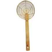 Sunrise 5 & 7 Diameter Round Brass Spider Strainer Sets with Bamboo Handles
