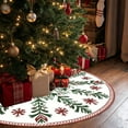 thumbnail image 5 of Christmas Tree Skirt Soft Fabric Collar for Winter Holiday Party Tree Decor Festive Home Indoor Outdoor Decor (D), 5 of 6