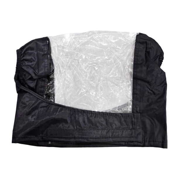 Funda a prueba de polvo, impermeable, transparente, resistente a la lluvia, plegable, ligera y resistente al viento. Negro