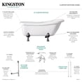 thumbnail image 4 of Aqua Eden KVTDE692823C1 67" Acrylic Oval Single Slipper Clawfoot Tub with Faucet, Drain and Supply Lines Combo, Glossy White/Polished Chrome, 4 of 4
