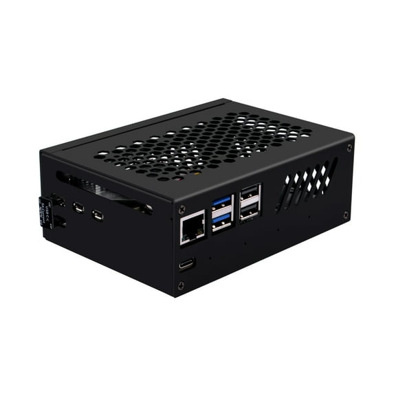 52Pi N16 PCle Metal Case for Raspberry Pi 5 Compatible with N16 Quad NVMe Expansion Board