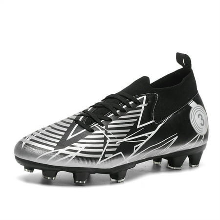 

Boy s Soccer Shoes Kids Football Boots Cleats High-Top Spikes Soccer Shoes Girls Outdoor Athletic Training Sneakers