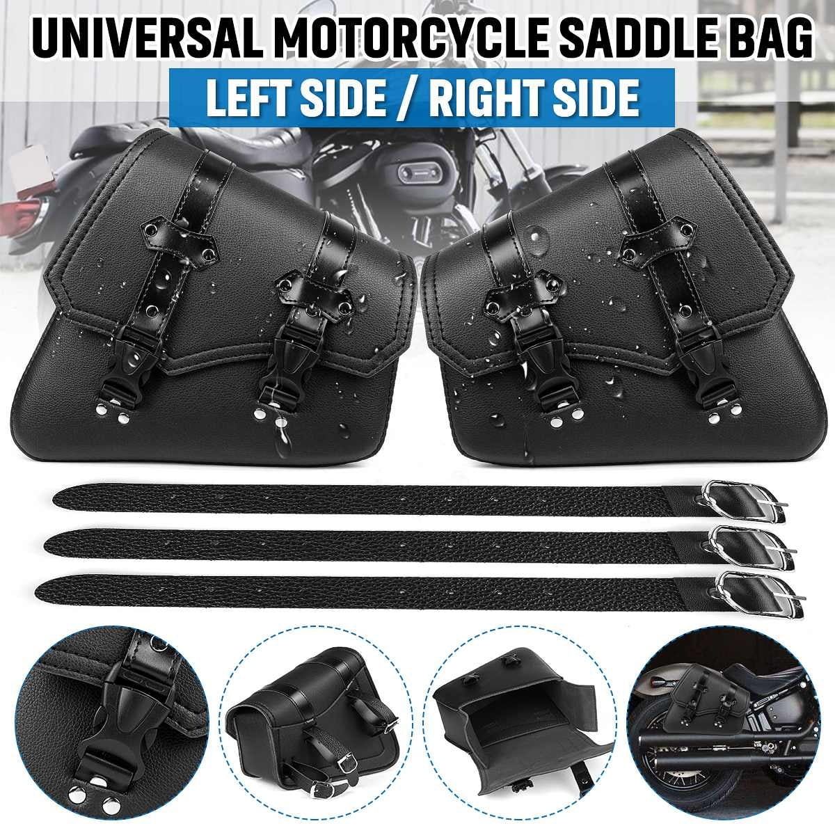 1 Pair Vintage Saddlebags For Motorcycle PU Saddle bags for Scooter