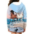 thumbnail image 6 of Xoenoiee Running Horses Beach Sea Waves 3D Print Kids Hoodies Zip Up Jacket with Pocket for Boys Girls 8-10 Years Teens Long Sleeve Athletic Hooded Sweatshirt Fall Winter Active Wear Coat, 6 of 7