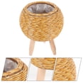 thumbnail image 4 of HLONK Support de Plante en Rotin d'Intérieur avec Pattes et Paniers, 4 of 5