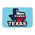 thumbnail image 1 of Alfombra de baño antideslizante súper suave con el logotipo de God Bless Texas para baño, cocina, dormitorio, hogar, alfombra de piso de 15,75 x 23,62 pulgadas, 1 of 6