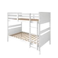 thumbnail image 6 of Home Design Lorain Twin Over Twin Solid Wood Bunk Bed with Sturdy Guardrails and Ladder, White, Easy Assembly, 6 of 16