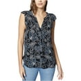 thumbnail image 2 of Sanctuary Clothing Womens Wildflower Button Down Blouse, Black, Small, 2 of 2