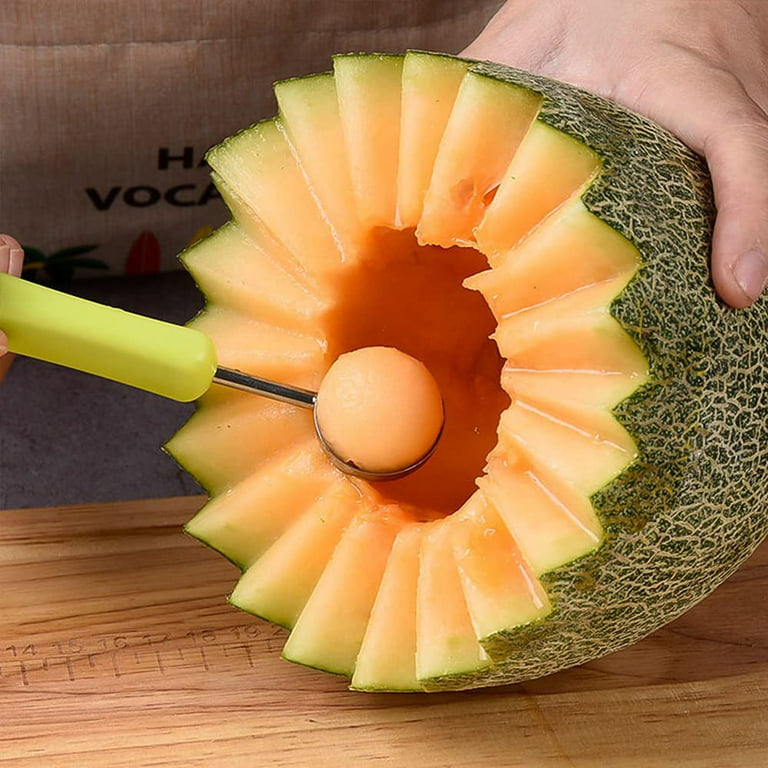  JAYVAR Melon Baller Scoop, 5 In 1 Fruit Cutters Shapes