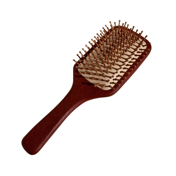 XL Sandalwood Paddle Hairbrush with Wooden Bristles