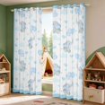 thumbnail image 2 of Erosebridal Baby Elephant Blackout Curtains for Girls, Blue Balloons Window Curtains Pack of 2 (38x45 Each), 2 of 6