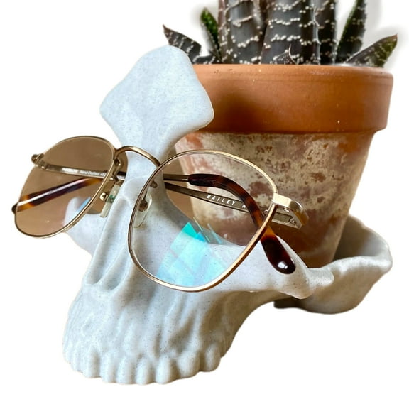 Skull Decor, Skull Bowl, Glasses Stand, Key Bowl, Glasses Holder, Skull Glasses Holder, Jewelry Bowl, Skull Plant, Skeleton Bowl, Desk (Marble)
