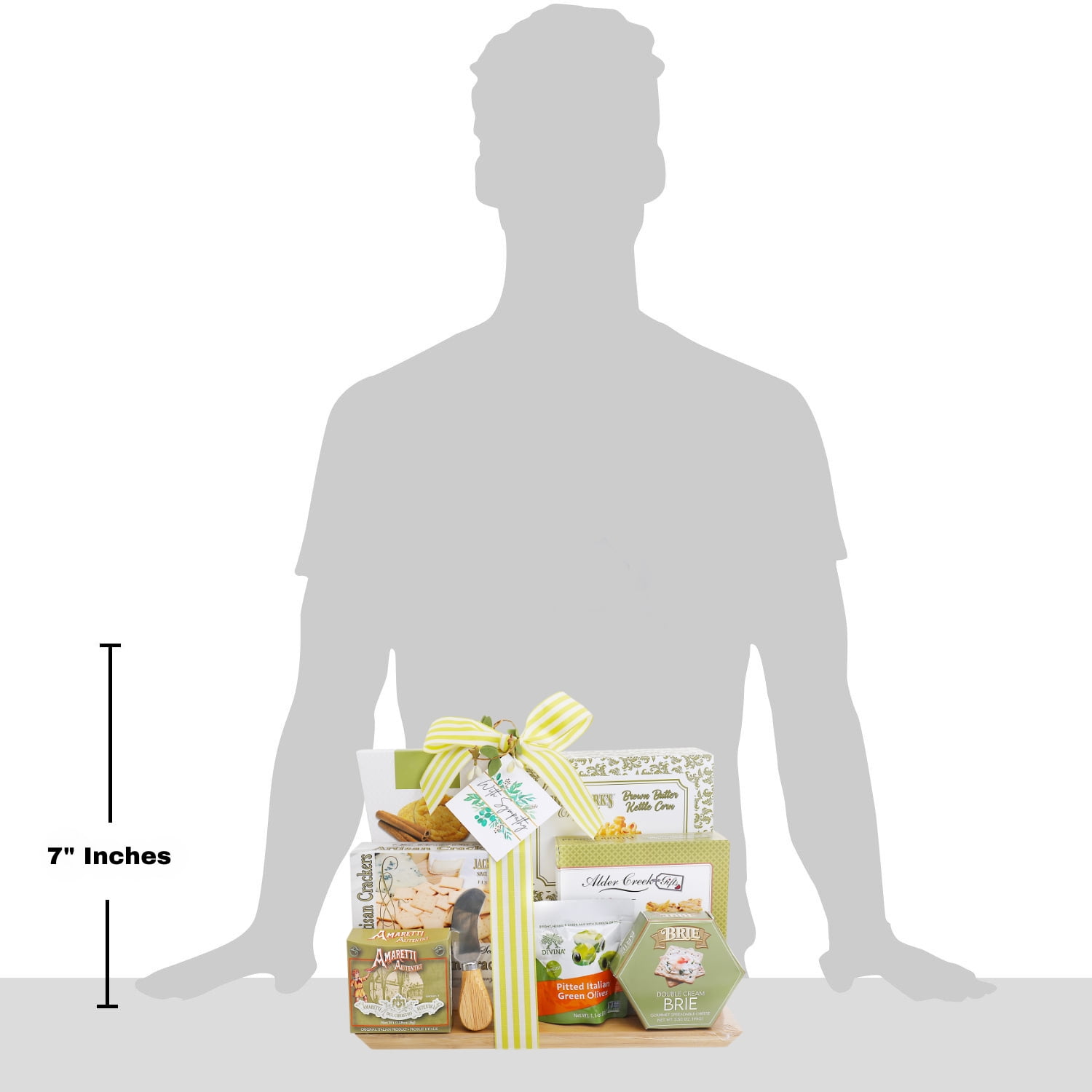 Alder Creek Gift Baskets With Sympathy Savory Cutting Board (8 Items)