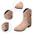 thumbnail image 5 of Fashionable Suede Ankle Boots with Side Zipper and Tassel Detail for Casual and Everyday Wear Comfortable Low Heel Dress Booties, 5 of 9