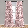 thumbnail image 3 of Ambesonne Floral Curtains, Minimalist Flowers Pattern, Pair of 28"x95", Ruby Cinnamon White, 3 of 3
