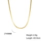 thumbnail image 5 of Cadena plana de serpiente de acero inoxidable Cadena de serpiente Collar de oro simple para mujer y hombre Popular Collar de cadena lisa de acero inoxidable con hueso de serpiente, 5 of 6