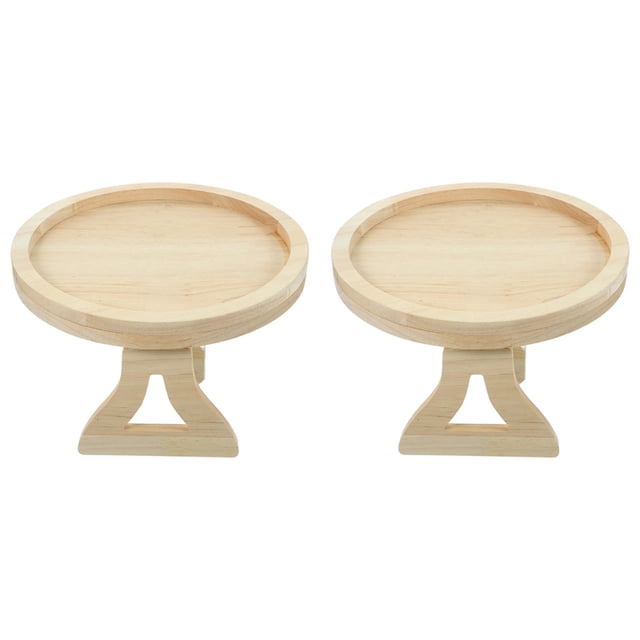 2X Round Foldable Wooden Sofa Clip on Side Table for Wide Couches Arm,Armrest Table for Eating/Drinks/Snacks/Remote