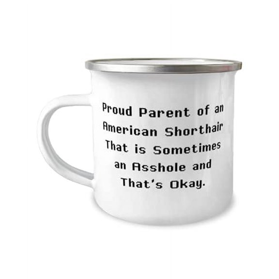 Reusable American Shorthair Cat Gifts, Proud Parent of an American Shorthair That is, American Shorthair Cat 12oz Camper Mug From Friends