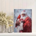 thumbnail image 2 of Santa Claus Cardinal Gift Canvas Wall Art 15.75x11.81 Inches, 2 of 8