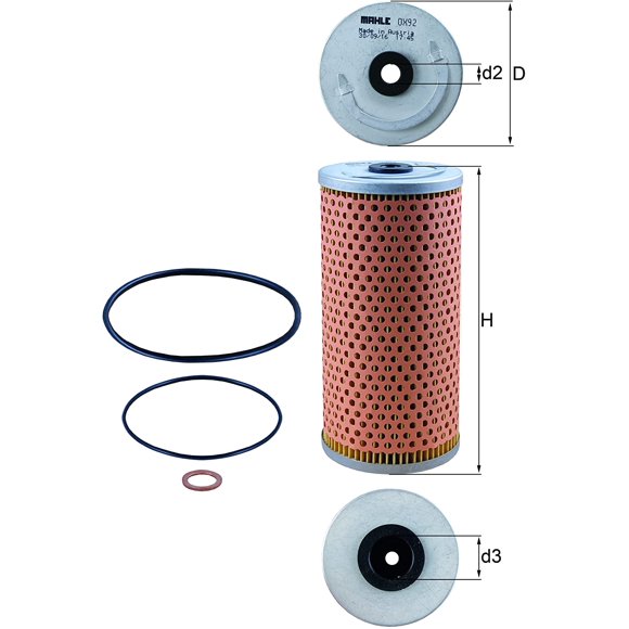 MAHLE Original OX 92D Oil Filter