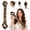 Leopard, variant on Multi-function Overnight Heatless Hair Curler, Satin No Heat Blowout Rods with Built-in Scrunchie Ends, Jumbo Curling Rod for Loose Waves, Soft Sleep In Styling Tool for Full Bouncy Curls Black