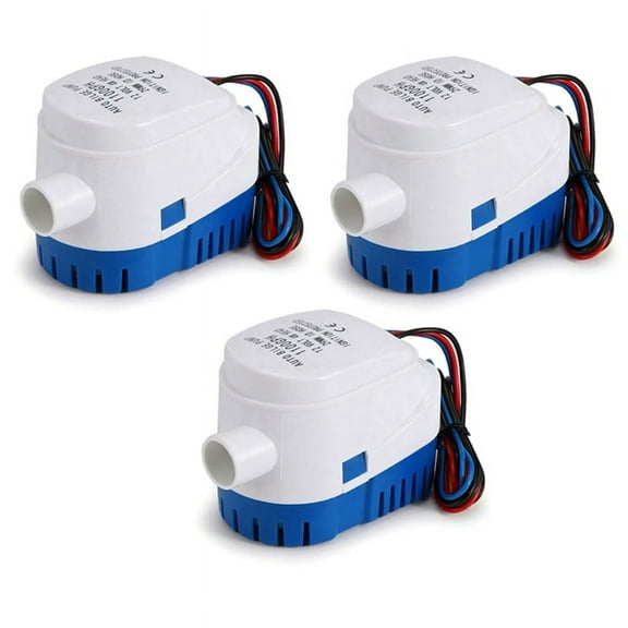 3X Automatic Submersible Boat Bilge Water Pump 12V Auto with Float Switch Outlet