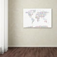 thumbnail image 4 of Trademark Fine Art "Music Notes Map of the World" Canvas Art by Michael Tompsett, 4 of 4