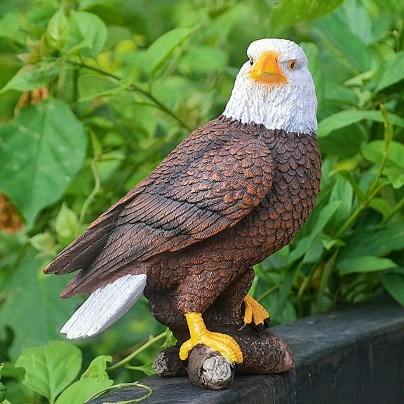 Masteelf Resin Eagle Figurine Desktop Bird Statue Desktop Adornment Garden Yard Decoration