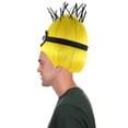 thumbnail image 4 of Animation Yellow Teen's Wigs | Short Yellow Cosplay Wig | Premium Breathable Capless Cap, 4 of 8
