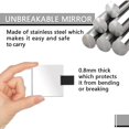 thumbnail image 3 of petit Miroir Ultra Fin - Noir, Acier Inoxydable Incassable Avec Tui En Cuir Pu, Facile Transporter. Peut Tre Utilis Comme Miroir De Maquillage, M, 3 of 5