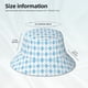 thumbnail image 3 of Balery Blue and White Squares Sombreros para el sol para hombre y mujer, sombrero de pescador con UPF 50+, 3 of 6