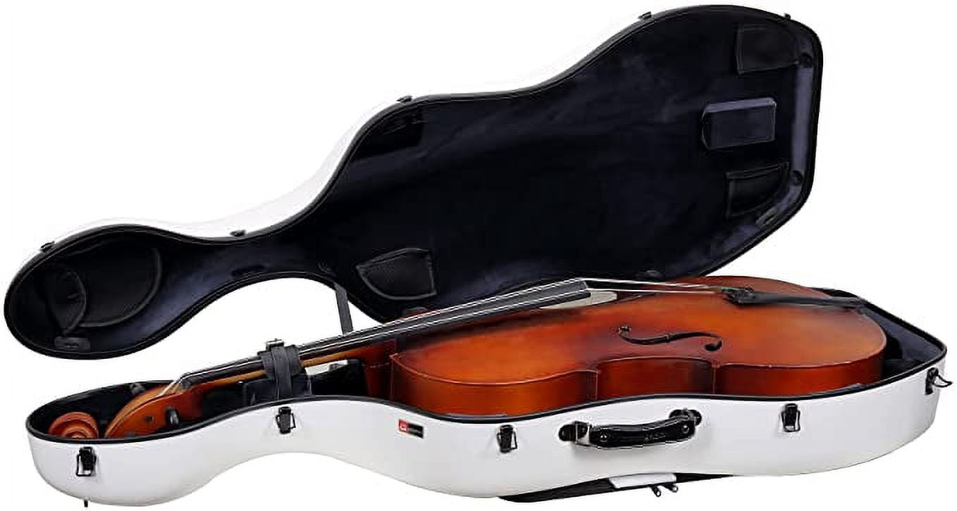 Crossrock 4/4 Cello Case,Carbon Fiber Composite with Wheels and Backpack