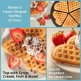 thumbnail image 5 of WaffleWow! 5-Waffle Electric Heart Waffle Maker, Stainless Steel, 5 of 6