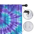 thumbnail image 4 of Blackout Kids Curtains,Purple Blue Tie Dye Spiral Pattern Childrens Insulated Curtains Set Of 2,Bedroom Essentials,Toddler Room Decor 52"x63", 4 of 5