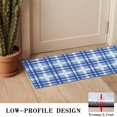 thumbnail image 3 of Blue and White Grid Pattern Door Rugs,Washable Non Slip Door Mats Indoor,Decorative Door Mats,Entry Mat Indoor for Entrance,Bedroom,Kitchen,Bathroom,16"x47", 3 of 6